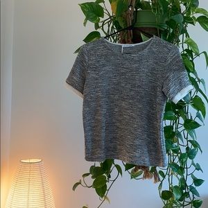 Short sleeve detailed woven top - Zara